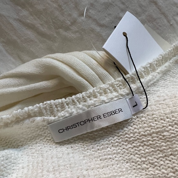 Christopher Esber Crochet Maxi Dress White NWT L Large - Picture 10 of 13